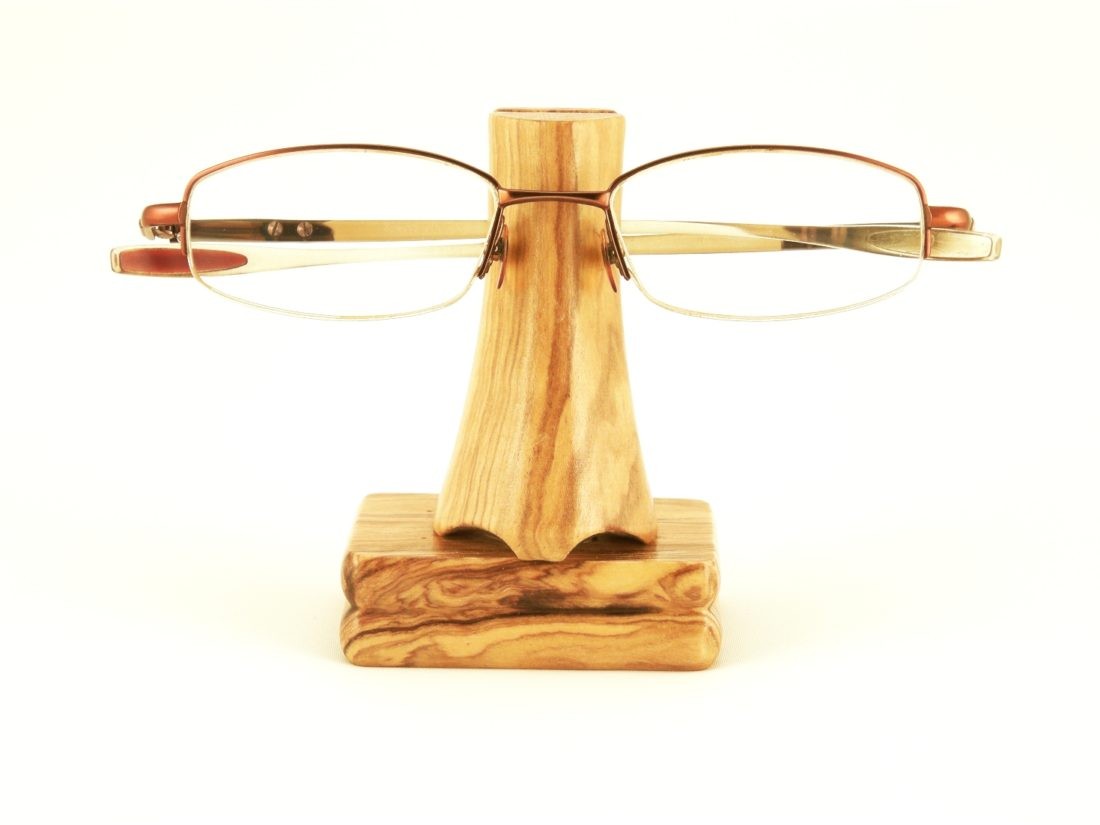 Eyeglasses Holder, Wooden Nose Eyeglass Holder