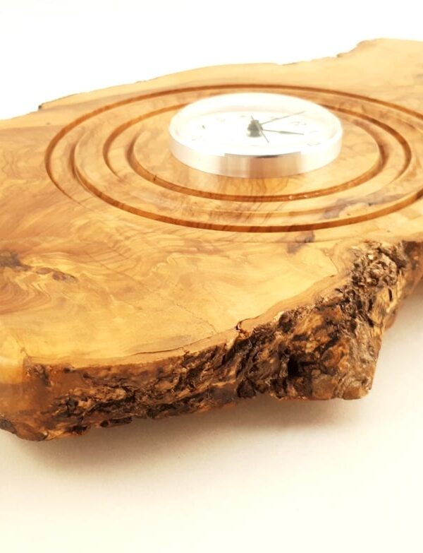 Natural Olivewood Wall Clock handcrafted by Aristoteles